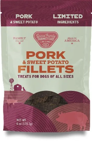 6oz Gaines Family Sweet Potato and Pork Fillets - Dog/Cat Supplements